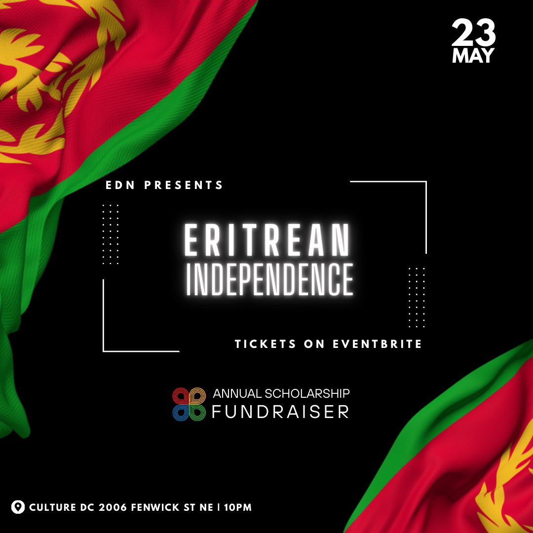 You’re not going to want to scroll through pics from this and regret missing it.
🎟️ Buy your ticket → eventbrite.com/e/eritrean-dia…
#EDNScholarship #Eritrea