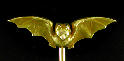 msabine900's tweet image. #BatsInArt #PreciousBats #FineJewellery #ArtNouveau #American #Newark #NJ
Riker Bros., Newark
THE BAT, ca. 1900
Stickpin, 14 ct gold