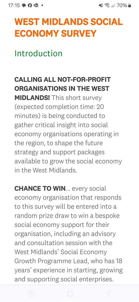 Chet P - FRSPH (@chet365) on Twitter photo Are you a not for profit based in the #westmidlands? #solihull #birmingham <a href="/bbcmtd/">BBC Midlands</a> <a href="/SolihullUpdates/">Solihull Updates</a> <a href="/birmingham_live/">Birmingham Live</a> <a href="/nvca/">NVCA</a> <a href="/SolihullCouncil/">Solihull Council</a> <a href="/uhbtrust/">University Hospitals Birmingham</a> <a href="/bhatti_saqib/">Saqib Bhatti MP</a> <a href="/BhamCityCouncil/">Bham City Council</a> <a href="/WalsallCouncil/">Walsall Council</a> <a href="/3Treescentre/">ThreeTreesCentre</a> <a href="/Carsarea/">Cars Area</a> <a href="/promotenorthsol/">Promote North Solihull</a> <a href="/ChtyCommission/">Charity Commission</a>
surveymonkey.com/r/GLNWT6N Are you a not for profit based in the #westmidlands? #solihull #birmingham <a href="/bbcmtd/">BBC Midlands</a> <a href="/SolihullUpdates/">Solihull Updates</a> <a href="/birmingham_live/">Birmingham Live</a> <a href="/nvca/">NVCA</a> <a href="/SolihullCouncil/">Solihull Council</a> <a href="/uhbtrust/">University Hospitals Birmingham</a> <a href="/bhatti_saqib/">Saqib Bhatti MP</a> <a href="/BhamCityCouncil/">Bham City Council</a> <a href="/WalsallCouncil/">Walsall Council</a> <a href="/3Treescentre/">ThreeTreesCentre</a> <a href="/Carsarea/">Cars Area</a> <a href="/promotenorthsol/">Promote North Solihull</a> <a href="/ChtyCommission/">Charity Commission</a>
surveymonkey.com/r/GLNWT6N