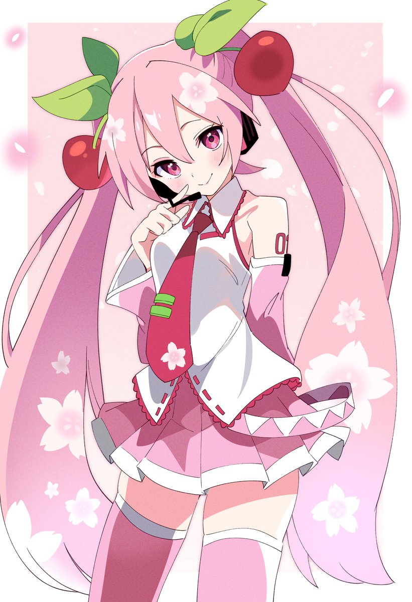 初音ミク ,桜ミク 「#初音ミク #HatsuneMiku 」|双葉陽のイラスト