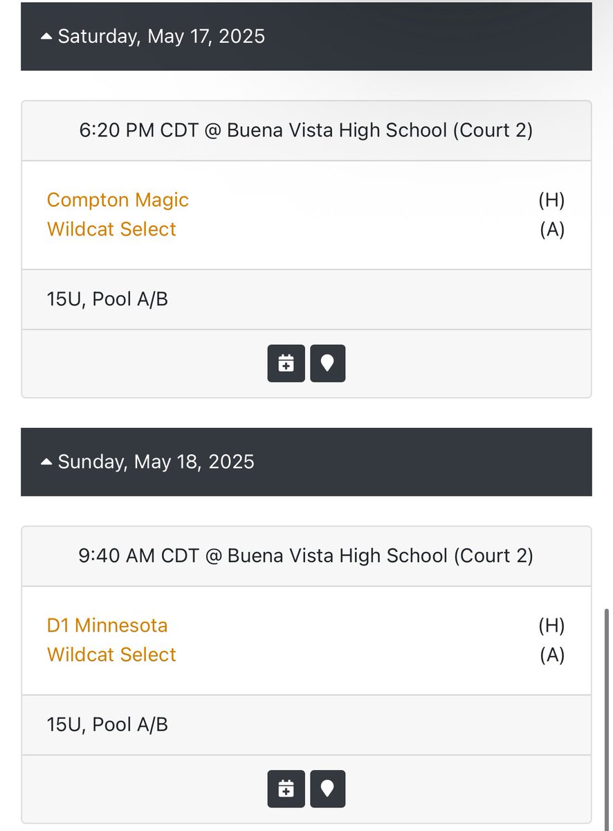 Excited for 3SSB Session 2! Here is my schedule! <a href="/wildcatselect/">Wildcat Select</a>