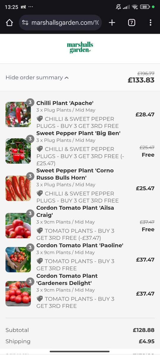 wojcim's tweet photo. @marshallsgardn I've got my package today. Was meant to be getting peppers and tomatoes. No tomatoes at all, is another parcel on its way? No communication from you about it and delivery company knows nothing about it. https://t.co/YWSLSlMdpl