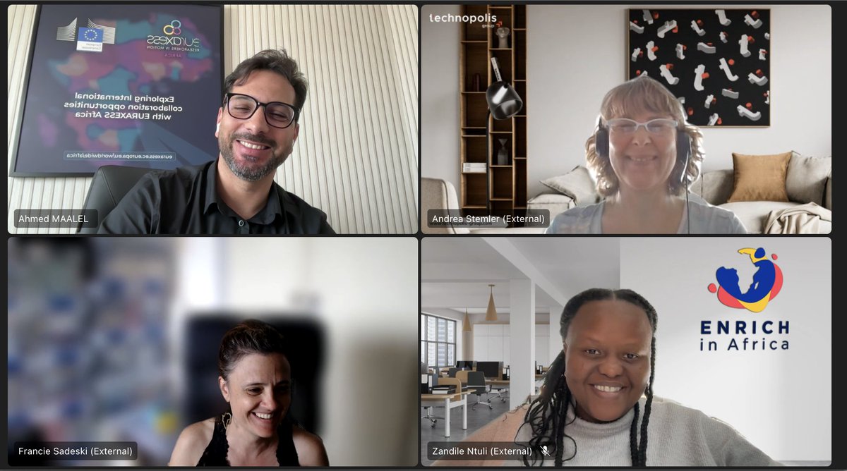 EURAXESS Africa (@euraxessafrica) on Twitter photo A very productive online meeting took place today between <a href="/EURAXESSAfrica/">EURAXESS Africa</a> . and the Africa-Europe Innovation Platform (AEIP) team.
#ItsHappening #EUAfrica #EURAXESS #AEIP A very productive online meeting took place today between <a href="/EURAXESSAfrica/">EURAXESS Africa</a> . and the Africa-Europe Innovation Platform (AEIP) team.
#ItsHappening #EUAfrica #EURAXESS #AEIP