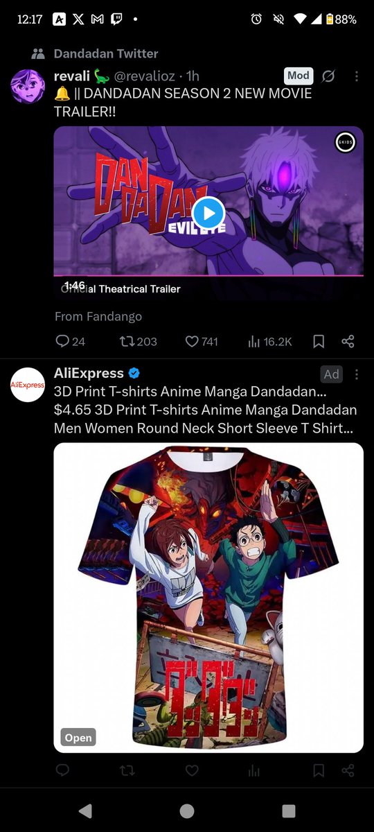 TheWondererGirl's tweet photo. Twitter is calling me out on my DandaDan fixation, omfg the irony 💀 #Dandadan https://t.co/FYVYnQqW2w