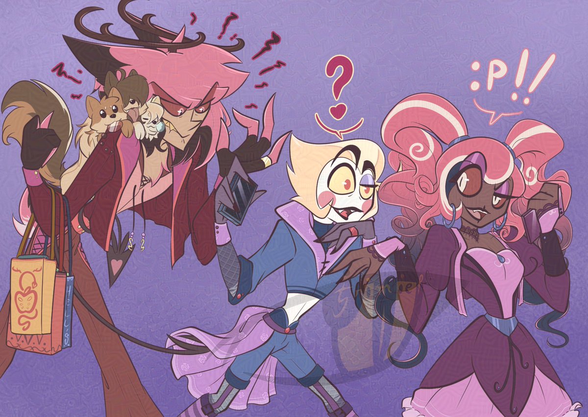 irimiel's tweet photo. Day 4 Spring Fashion ~ 

What better person to take on a shopping trip than Velvette ?!

#HazbinSpringWeek #HazbinHotel #radioapple #hazbinhotelVelvette https://t.co/EQJ1F1B0Gy