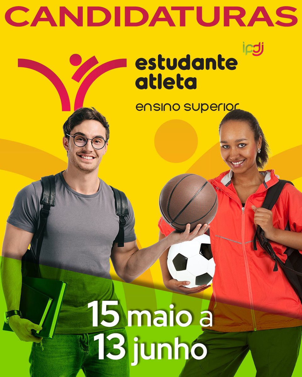 IPDJ I.P. (@ipdj_ip) on Twitter photo 3.ª Edição do «Selo Estudante-Atleta» (2025-2027) |  Candidaturas de 15 de maio a 13 de junho
Reconhecer e distinguir boas práticas no Ensino Superior que fomentam a articulação das carreiras académica e desportiva. 
bit.ly/SeloEstudanteA…
#IPDJ #SeloEstudanteAtleta 3.ª Edição do «Selo Estudante-Atleta» (2025-2027) |  Candidaturas de 15 de maio a 13 de junho
Reconhecer e distinguir boas práticas no Ensino Superior que fomentam a articulação das carreiras académica e desportiva. 
bit.ly/SeloEstudanteA…
#IPDJ #SeloEstudanteAtleta