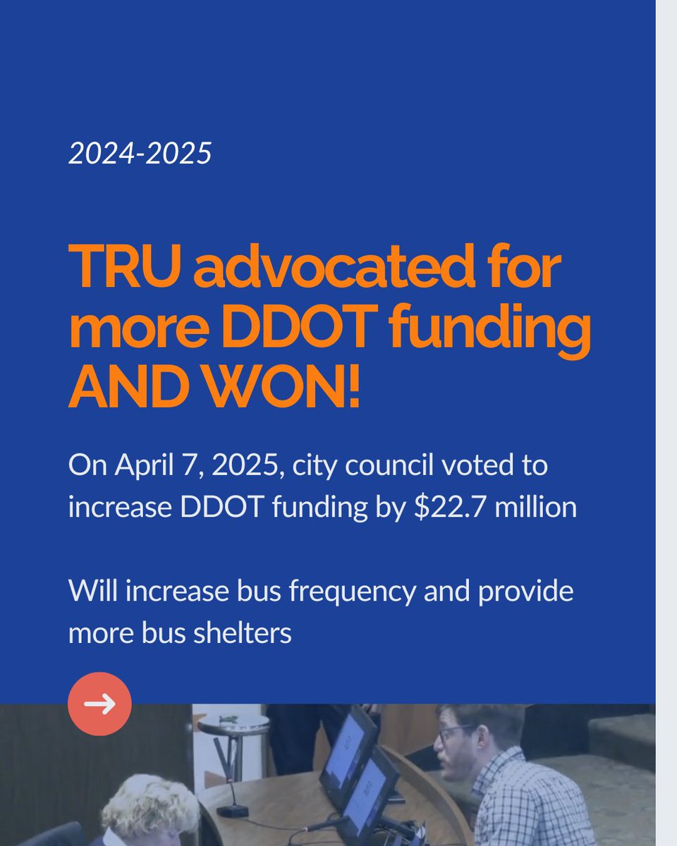Transportation Riders United (TRU) (@detroittransit) on Twitter photo In 2024 and this year, we fought with <a href="/DisabilityPower/">Detroit Disability Power</a>, Detroit's People Platform, <a href="/ATUComm/">ATU, Transit Union</a> , <a href="/michigansierra/">Michigan Sierra Club</a>, Warriors on Wheels, and other allies to increase DDOT funding, AND WON!
DDOT will receive an extra $22.7 million thanks to our efforts. (4/5) In 2024 and this year, we fought with <a href="/DisabilityPower/">Detroit Disability Power</a>, Detroit's People Platform, <a href="/ATUComm/">ATU, Transit Union</a> , <a href="/michigansierra/">Michigan Sierra Club</a>, Warriors on Wheels, and other allies to increase DDOT funding, AND WON!
DDOT will receive an extra $22.7 million thanks to our efforts. (4/5)