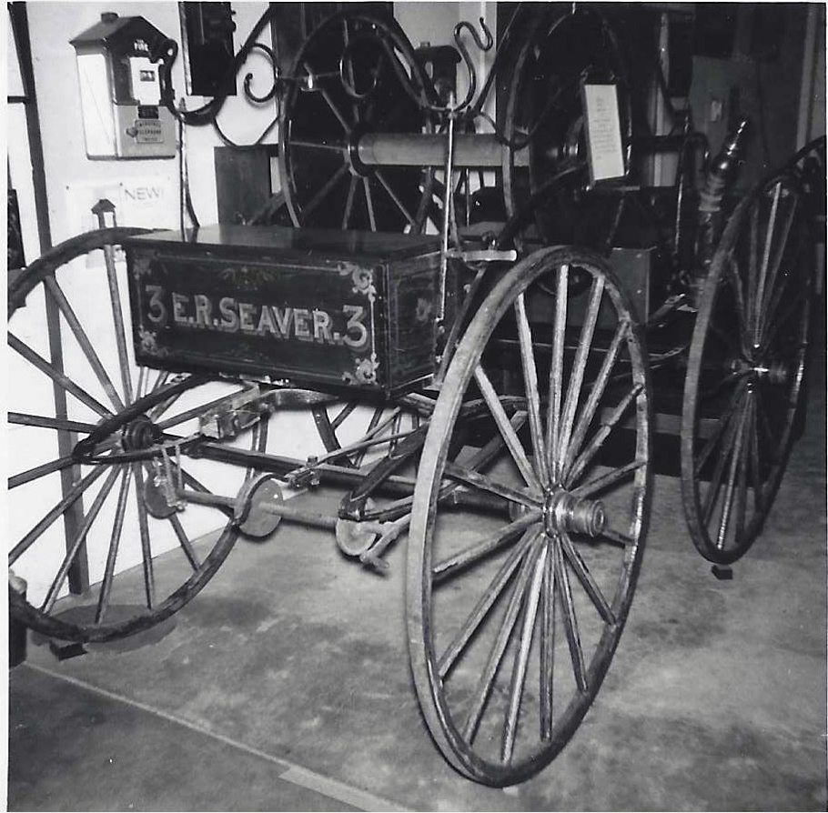 Vintage photos of Stoneham's horse drawn 1896 Abbott Downing hose wagon and horse drawn 1886 T.T. Marston hose wagon.  The fire station was built in 1916 and operated with horse drawn fire companies in it's early days until the horses could be replaced by motorized apparatus.