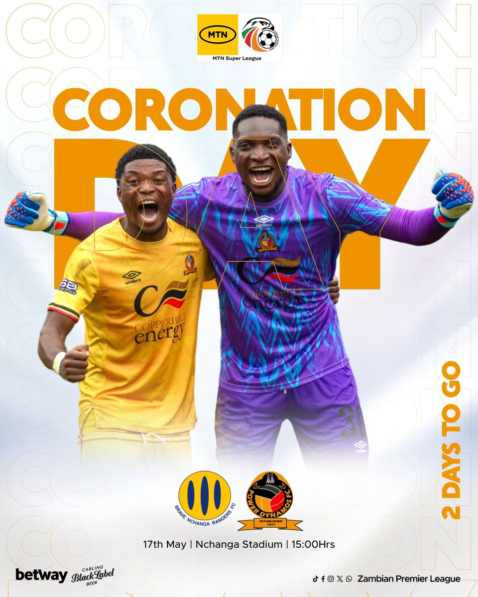 zambia_zpl's tweet photo. ππ’π₯π’π‘ππ§ππ’π‘ πππ¬!
2 DAYS TO GO!
Who's coming with us to Chingola?
#CoronationDay
#PowerDynamos
#2DaysToGo
#ZPL https://t.co/gkOjnZQ14m