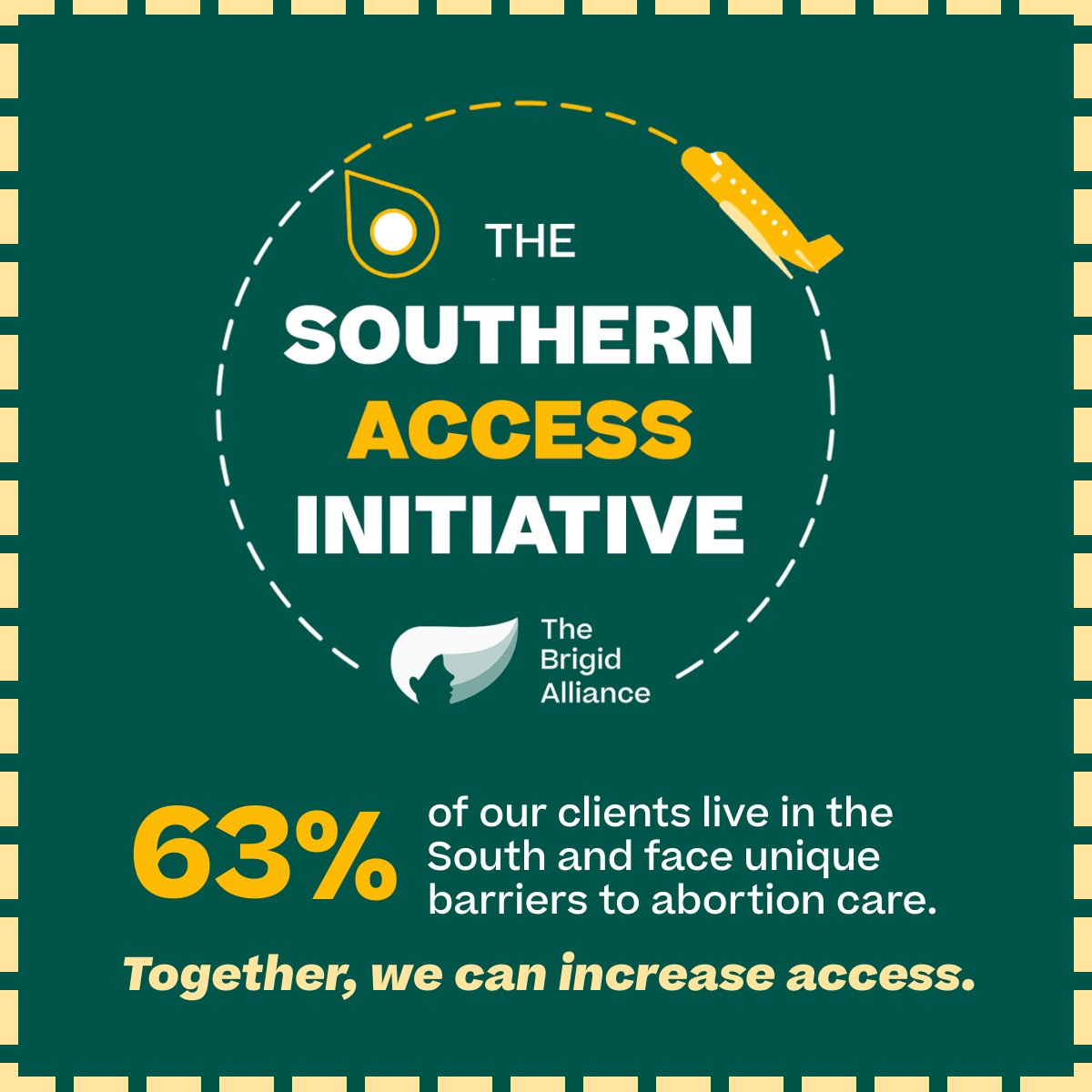 The challenges of accessing an abortion have skyrocketed since the Dobbs decision – and those challenges have been especially urgent and present across the Southeast: 63% of our clients live in Southern states. That's why today we're launching the Southern Access Initiative. 1/3