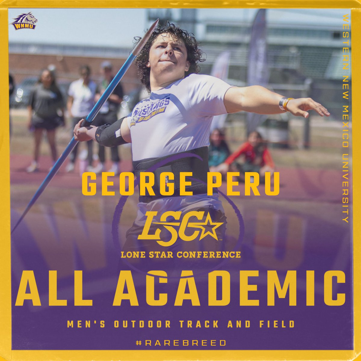 wnmuTFXC (@wnmutfxc) on Twitter photo 📚🏃♂️ Big congrats to George Peru for earning <a href="/LoneStarConf/">Lone Star Conference</a> All-Academic Team honors for Men’s Outdoor Track & Field!💪💜
#WNMU #MustangPride #LSCTrack #StudentAthlete 📚🏃♂️ Big congrats to George Peru for earning <a href="/LoneStarConf/">Lone Star Conference</a> All-Academic Team honors for Men’s Outdoor Track & Field!💪💜
#WNMU #MustangPride #LSCTrack #StudentAthlete