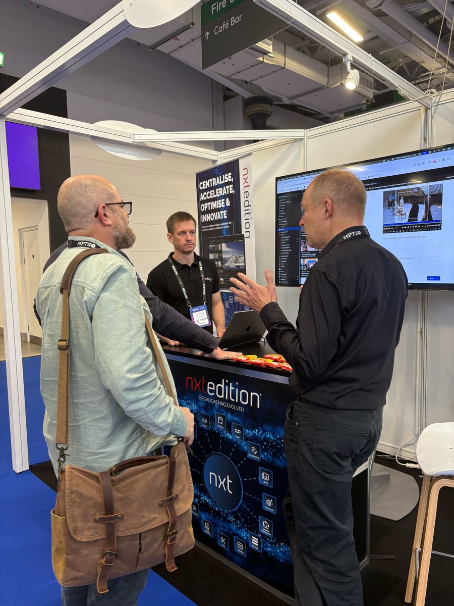 nxtedition's tweet photo. @mediaprodshow is over for another year. It’s been brilliant welcoming so many of you back to the nxtedition stand. From smart automation to live VR studio control, there’s been plenty to explore.
Thanks for stopping by. We'll see you again next year!
#MPTS2025 #nxtedition ... https://t.co/h7HEBIvb0z