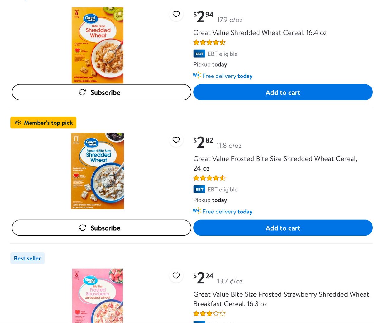 SoftwareHollis's tweet image. I think it’s really sad that a whole wheat cereal with only 2 ingredients is 51% MORE EXPENSIVE per ounce than the SAME cereal loaded up with #sugar and chemicals - no wonder our children have #nutrition #obesity and #health issues. Shame on #Walmart.