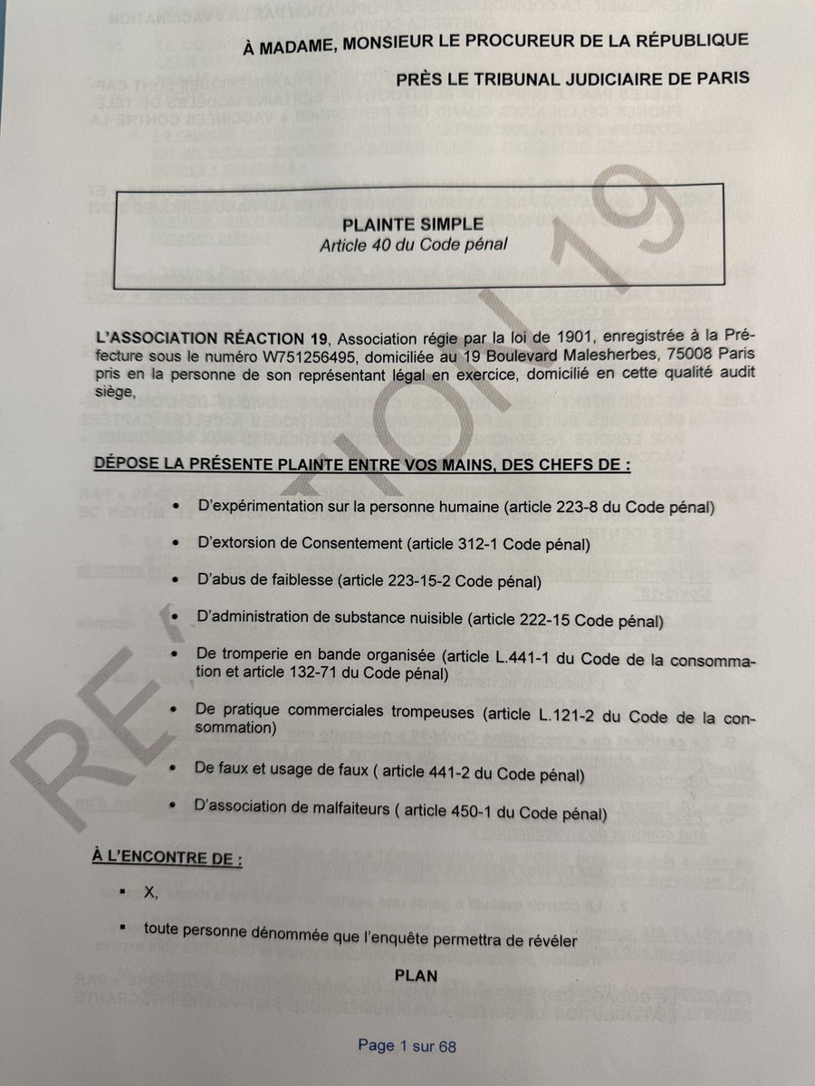 1. Voilà la prochaine étape : La plainte pour les nanoparticules contenues dans les vaccins ainsi que le graphène !  💪💪