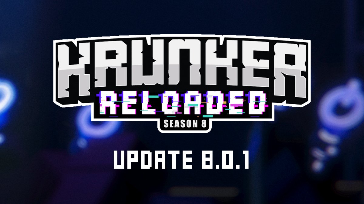krunkerio's tweet photo. The new 8.0.1 update is now live on #Krunker!
🛡️ New Platinum Rank
✅ Several fixes and requests added

Here are the full Patch Notes:
Patch notes - UPDATE 8.0.1  

Ranked
  - Removed Compressor from ranked games;
  - Updated leaderboards to show 50 entries per page;
  - Updated matchmaking to expand your search based on queue time;
  - Updated matchmaking to be more accurate based on skill level;
 - Added Platinum rank between gold and diamond;
  - Leaderboard names now link to social pages.

General
  - Added featured Twitch streams to the home page;
  - Fixed scroll keybinds;
  - Fixed crash when joining trade lobbies with wrist items;
  - Fixed environment deaths crashing the client;
  - Fixed animations and sounds across a variety of items;
  - Fixed reload sounds sometimes not triggering.
  - Added back death zone to Krunk_Plaza