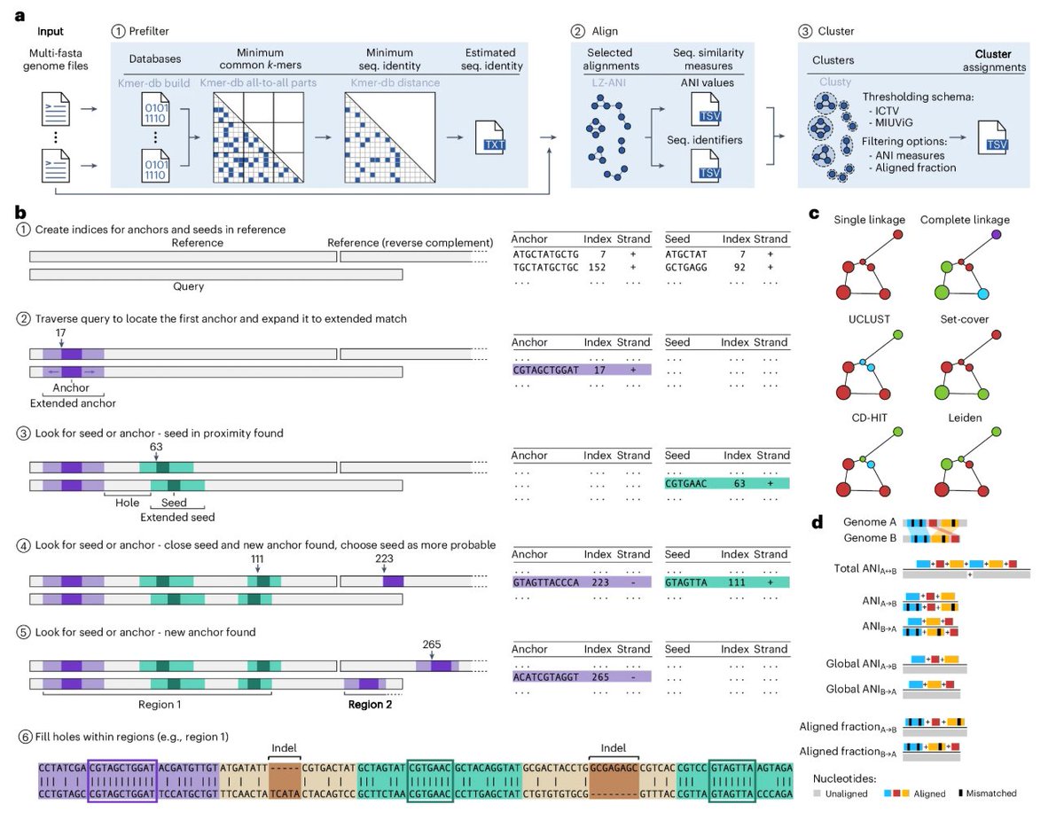 Nature Methods (@naturemethods) on Twitter photo Vclust generates fast and accurate estimation of average nucleotide identity (ANI) for viral genomes, scaling clustering to millions of genomes.
<a href="/a_zielezinski/">Andrzej Zielezinski</a> <a href="/AdamGudys/">Adam Gudyś</a> <a href="/sdeorowicz/">Sebastian Deorowicz</a> <a href="/Piotr_Rozwalak/">Piotr</a> <a href="/UAM_Poznan/">UAM Poznań</a> <a href="/polsl_pl/">Politechnika Śląska</a> <a href="/UniJena/">Universität Jena</a>
nature.com/articles/s4159… Vclust generates fast and accurate estimation of average nucleotide identity (ANI) for viral genomes, scaling clustering to millions of genomes.
<a href="/a_zielezinski/">Andrzej Zielezinski</a> <a href="/AdamGudys/">Adam Gudyś</a> <a href="/sdeorowicz/">Sebastian Deorowicz</a> <a href="/Piotr_Rozwalak/">Piotr</a> <a href="/UAM_Poznan/">UAM Poznań</a> <a href="/polsl_pl/">Politechnika Śląska</a> <a href="/UniJena/">Universität Jena</a>
nature.com/articles/s4159…