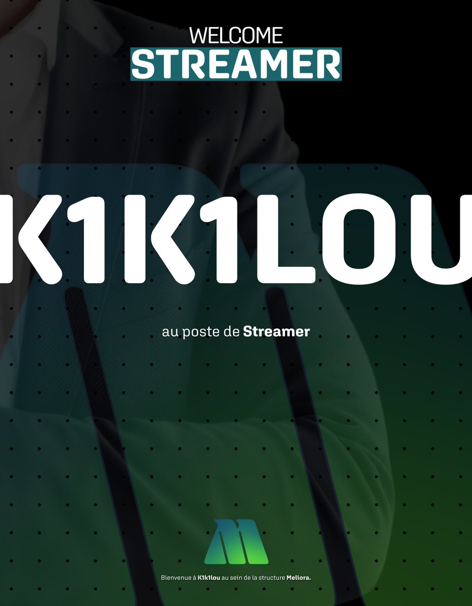 🚨 [ NEWS ]

 🎮 Il streame.⚔️ il tryhard.🎉 il régale. 

📢 Bienvenue à K1K1LOU qui rejoint la Structure en tant que streamer officiel !

🔥On compte sur vous pour être présents sur ses live et lui souhaiter la bienvenue comme il se doit !

🔗discord.gg/aVYjjwfbtJ

  #MLRA