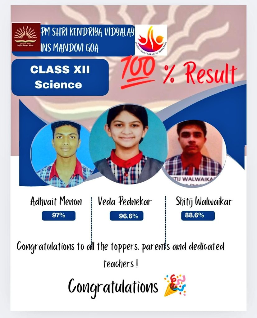 kvinsmandovi's tweet photo. Brain + Grit = Brilliance
Books. Dreams. Determination. Our toppers mixed them all—and the results are spectacular! Proud of these changemakers in the making. #FutureIcons #ResultDay
@KVS_HQ @KvsMumbai @EduMinOfIndia https://t.co/b9XmEodxvQ