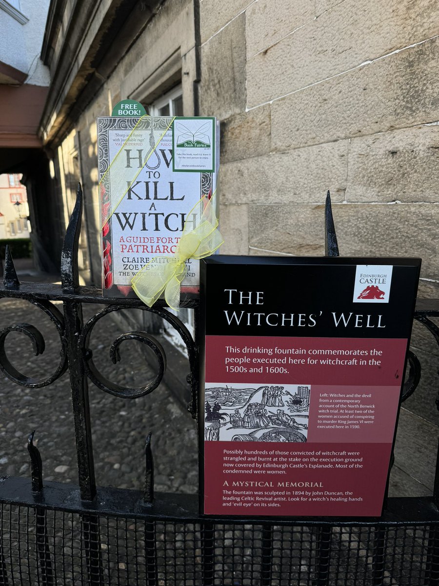 the_bookfairies's tweet photo. “Will there come a time when yet again women are accused of witchcraft?”
The release of How To Kill A Witch by @witchesofscotland and The Book Fairies are celebrating by finding witch related places and leaving copies!
#iBelieveinBookFairies #TBFWitch #WitchesOfScotland #Witch https://t.co/kIPibZYSJ4