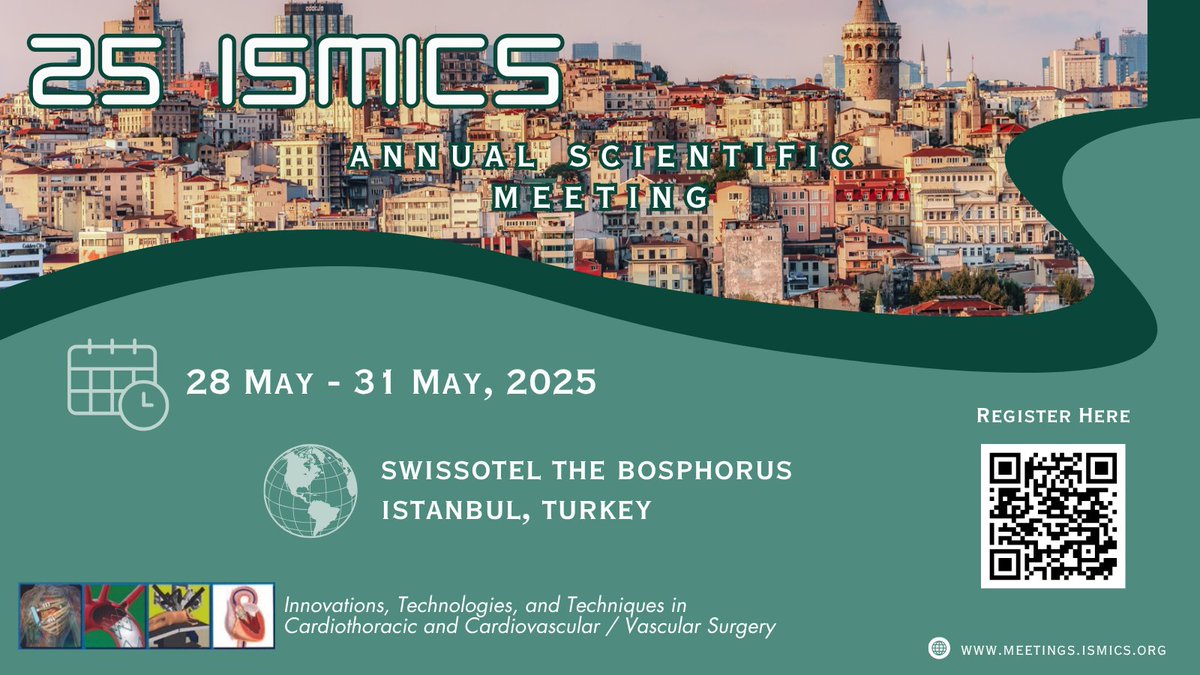 CTSNet (@ctsnetorg) on Twitter photo Join <a href="/ISMICS/">ISMICSofficial</a> for the upcoming 2025 Annual Meeting taking place in Istanbul, Turkey, May 28th – May 31st!
Registration is still open! ow.ly/TBSF50VTo88
Join today! meetings.ismics.org
#ISMICS2025 Join <a href="/ISMICS/">ISMICSofficial</a> for the upcoming 2025 Annual Meeting taking place in Istanbul, Turkey, May 28th – May 31st!
Registration is still open! ow.ly/TBSF50VTo88
Join today! meetings.ismics.org
#ISMICS2025
