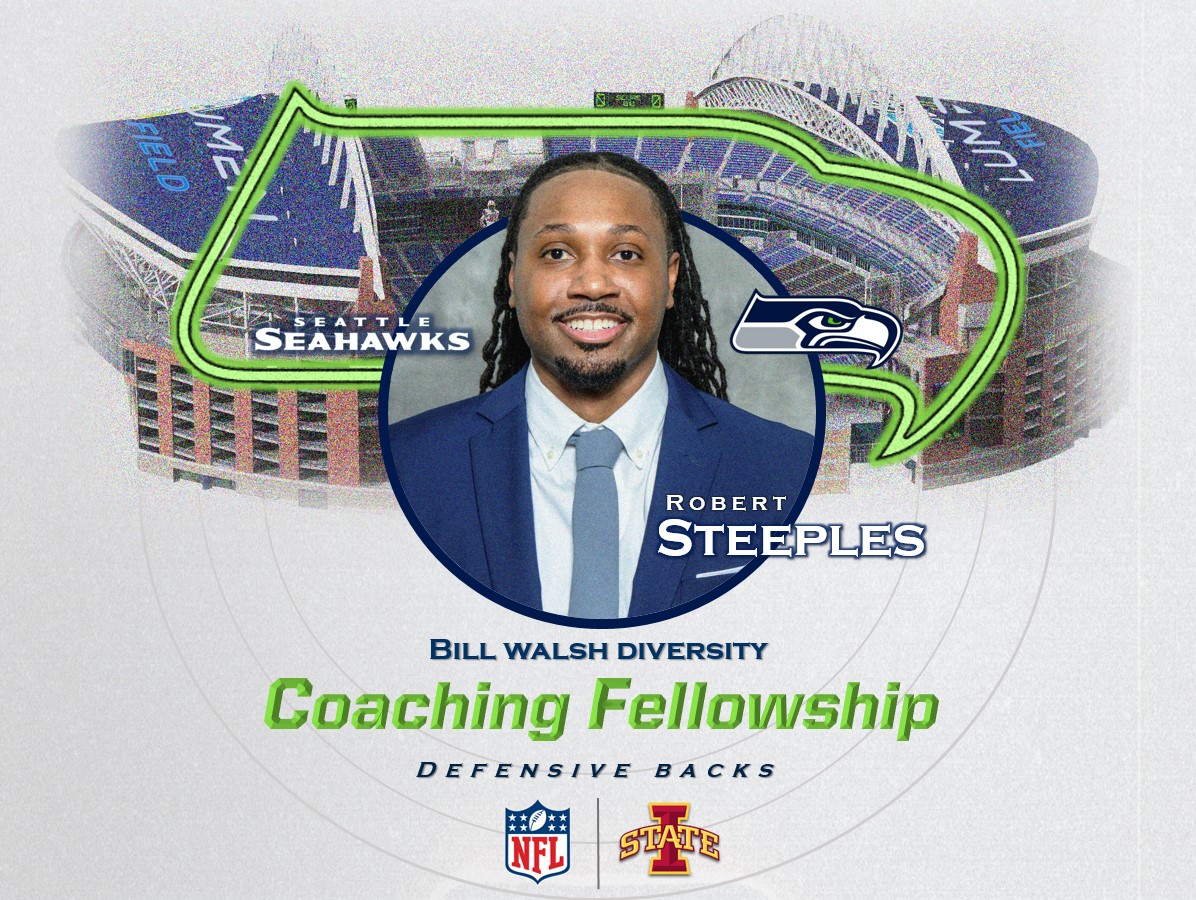 Robert Steeples (@steepdiesel) on Twitter photo BLESSED to be selected by the <a href="/Seahawks/">Seattle Seahawks</a> to participate in the Bill Walsh Diversity Coaching Fellowship. Excited to get in the trenches with a talented Coaching staff & for a high-quality+gritty Organization <a href="/12s/">12s</a>! Thank you <a href="/CycloneFB/">Iowa State Football</a> for supporting me in this opportunity!#GoHawks BLESSED to be selected by the <a href="/Seahawks/">Seattle Seahawks</a> to participate in the Bill Walsh Diversity Coaching Fellowship. Excited to get in the trenches with a talented Coaching staff & for a high-quality+gritty Organization <a href="/12s/">12s</a>! Thank you <a href="/CycloneFB/">Iowa State Football</a> for supporting me in this opportunity!#GoHawks