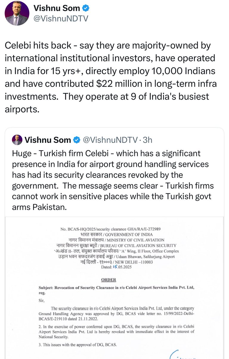 Abhijit Iyer-Mitra (@iyervval) on Twitter photo So <a href="/celebi_aviation/">Celebi Aviation</a> is contradicting itself. First it claims it’s a global company not Turkish - but then only denies DIRECT ownership by Sumeyye Erdogan of the parent company. It is however completely quiet about institutional investors and shell companies. So <a href="/celebi_aviation/">Celebi Aviation</a> is contradicting itself. First it claims it’s a global company not Turkish - but then only denies DIRECT ownership by Sumeyye Erdogan of the parent company. It is however completely quiet about institutional investors and shell companies.