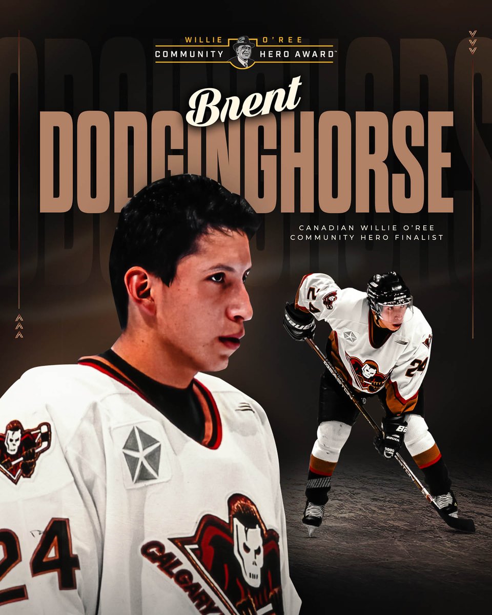 Hitmen alumnus Brent Dodginghorse is one of the Canadian finalists for this year's Willie O'Ree Community Hero Award!

Get your vote in for Brent now: bit.ly/4305HF6
