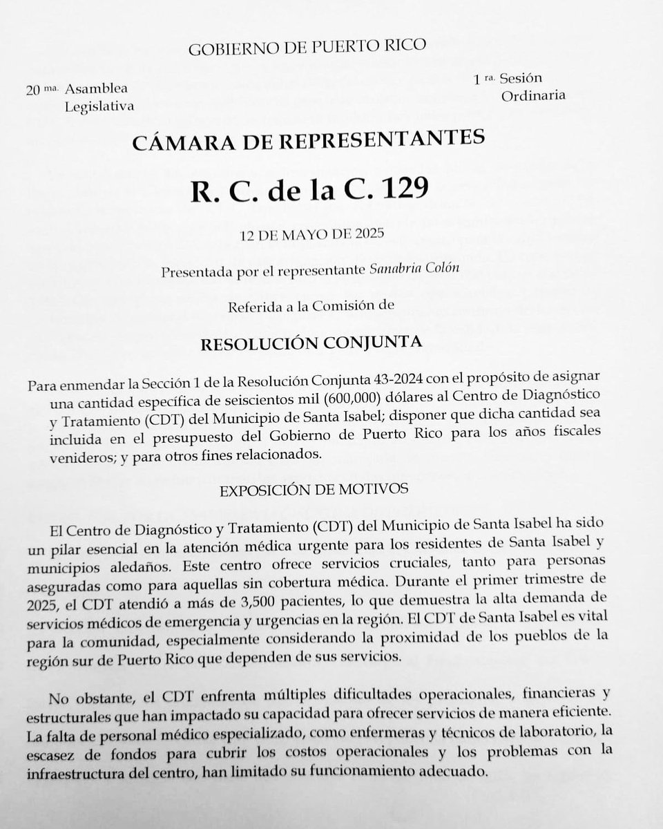 Reafirmamos nuestro compromiso con la #salud de los santaisabelinos, aprobando el Informe para la asignación de $600,000 al #CDT de Santa Isabel. Continuamos trabajando por el bienestar del #Distrito30. #Arroyo #Guayama #Salinas
#Compromiso #Seriedad