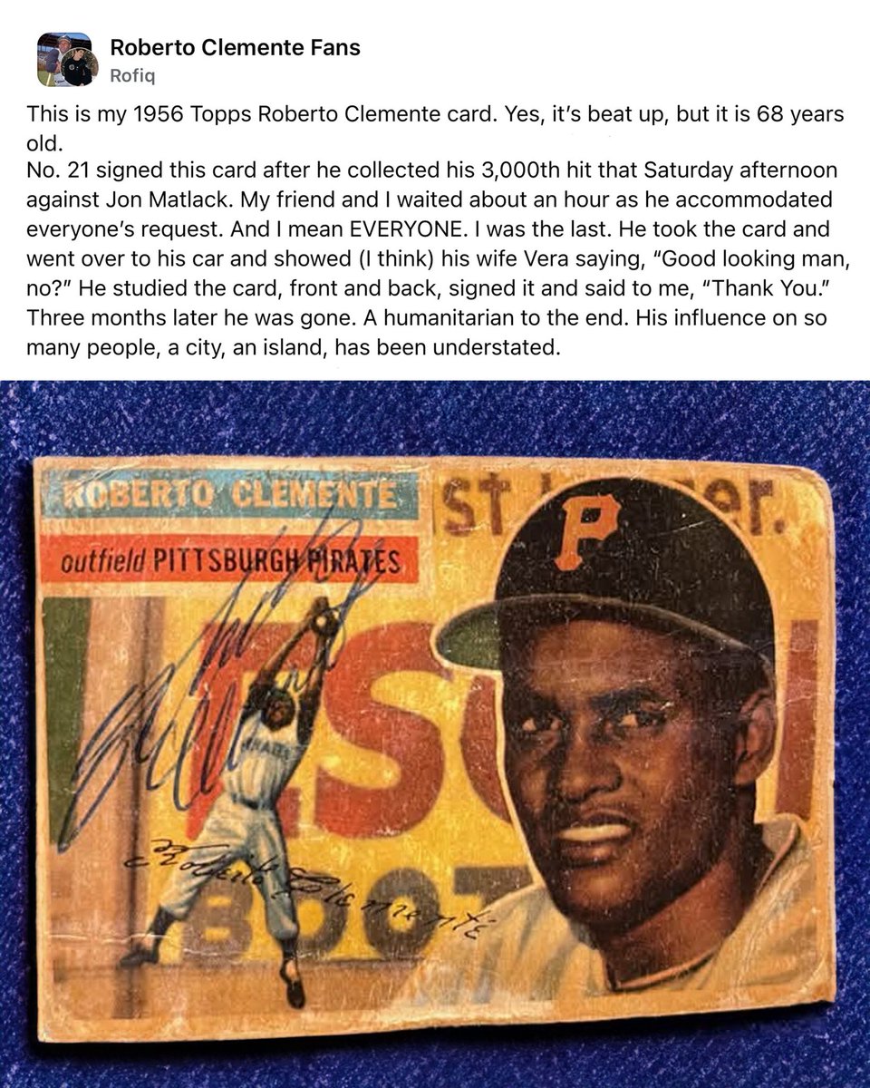 This story is incredible ❤️

Clemente was truly one of the best to ever do it, both on AND off the diamond.