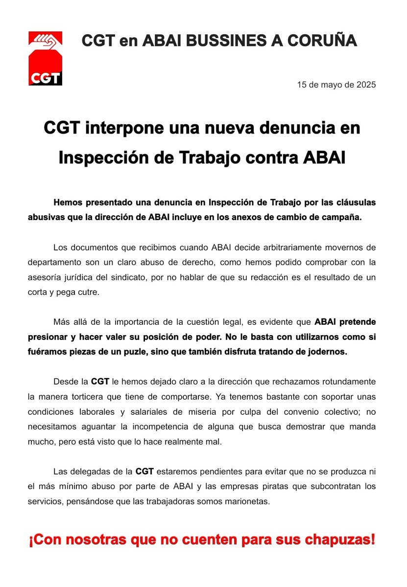 CGT Abai Business A Coruña tweet media
