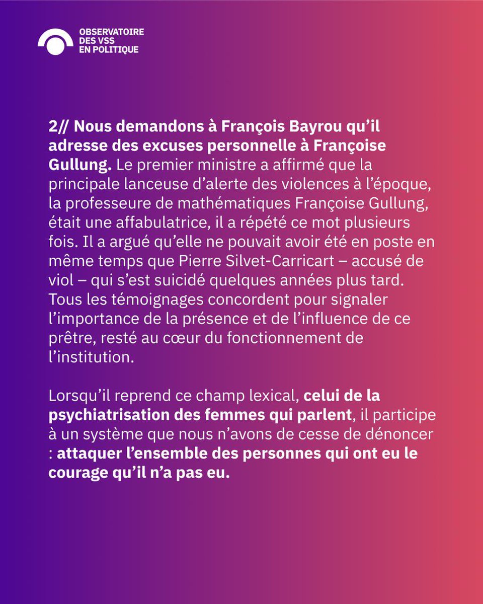 Observatoire des VSS en politique tweet media