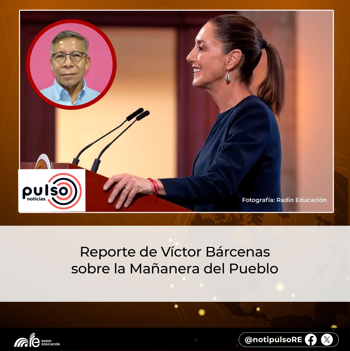 Pulso Noticias de Radio Educación (@notipulsore) on Twitter photo 🎙️<a href="/vicospato/">Víctor Bárcenas</a> reportó sobre lo mencionado por la Presidenta #ClaudiaSheinbaum en la #MañaneraDelPueblo 📢
Destacó la defensa de la soberanía ante injerencias externas, acuerdos para impulsar el consumo nacional y un mensaje especial a maestros (as)
▶️e-radio.edu.mx/Noticiarios-pu… 🎙️<a href="/vicospato/">Víctor Bárcenas</a> reportó sobre lo mencionado por la Presidenta #ClaudiaSheinbaum en la #MañaneraDelPueblo 📢
Destacó la defensa de la soberanía ante injerencias externas, acuerdos para impulsar el consumo nacional y un mensaje especial a maestros (as)
▶️e-radio.edu.mx/Noticiarios-pu…