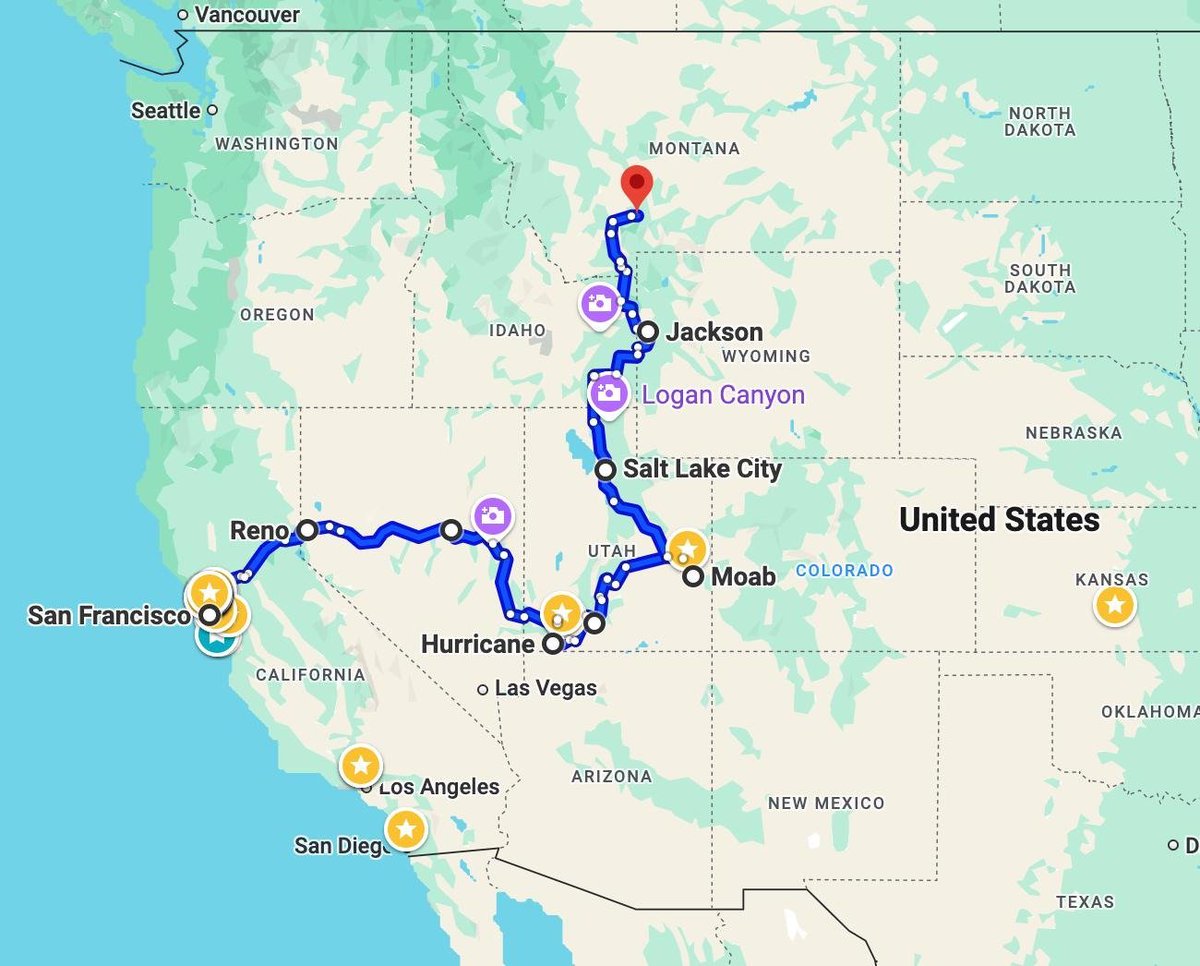 first thing i did when i got my green card (eb-1a) approved was roadtrip to see america. i've been on the road in a campervan for about a week now.