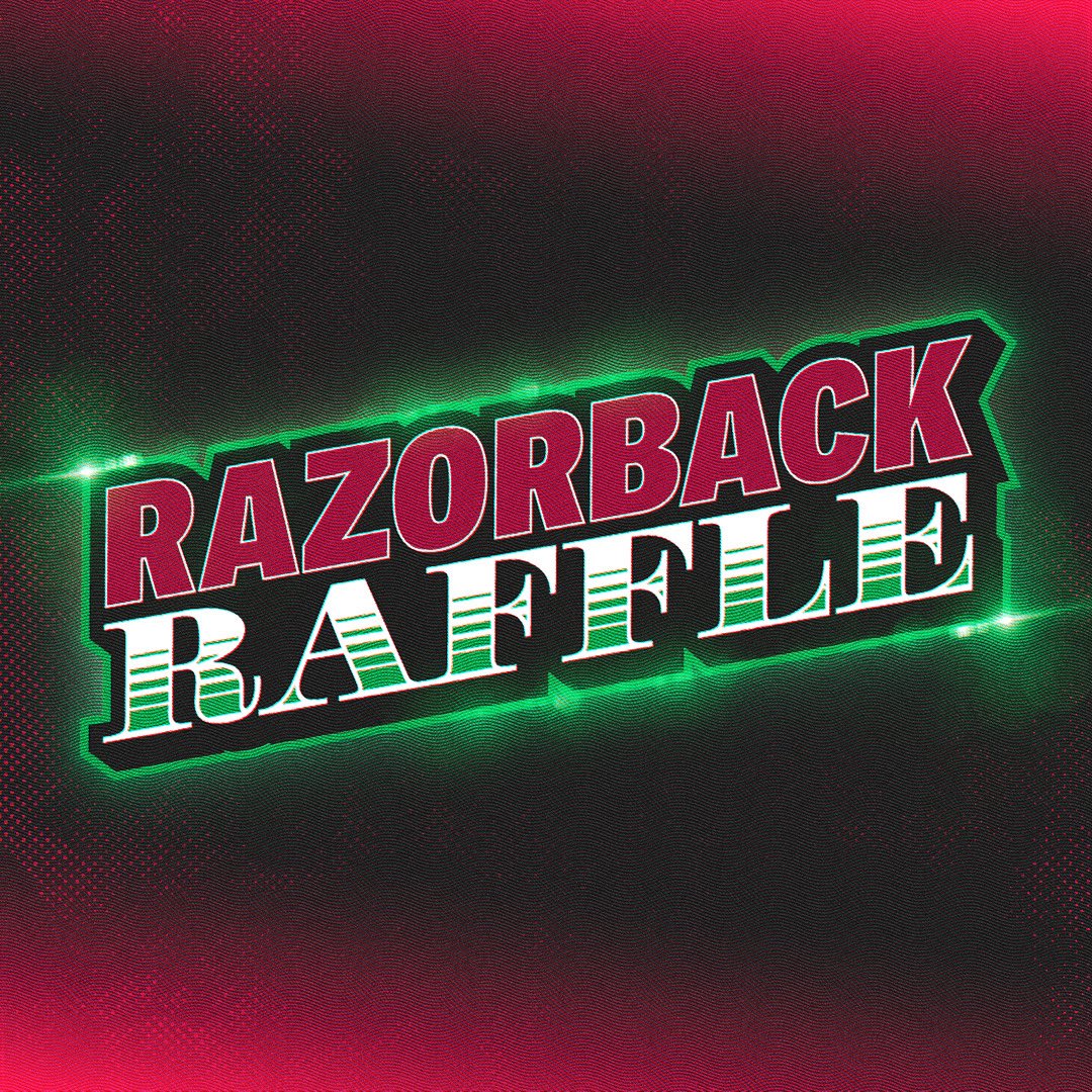 Who’s going to be at the <a href="/RazorbackBSB/">Arkansas Baseball</a> game this weekend? Don’t forget to enter the Razorback Raffle while you’re there to support the @RazorbackFoundation mission! <a href="/ArkansasEdgeNIL/">Arkansas Edge</a>
