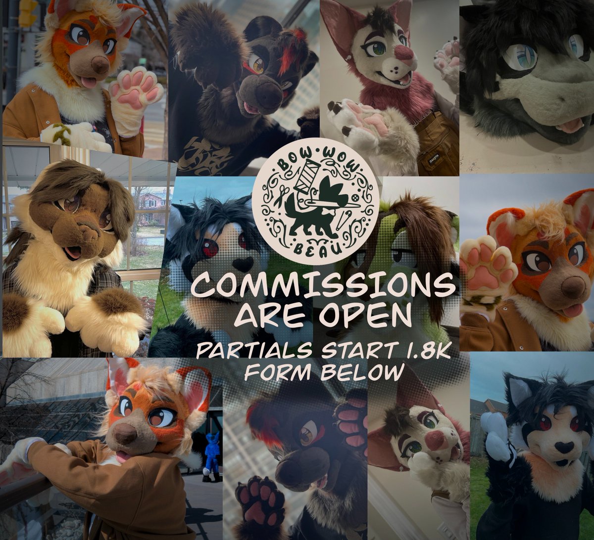 🌿🌻 BOW WOW BEAU open for new suitwork!
• More information can be found in bio
• Apply for a quote via the form below
• Form open until May 30th

Retweets and shares are very appreciated! 🧡