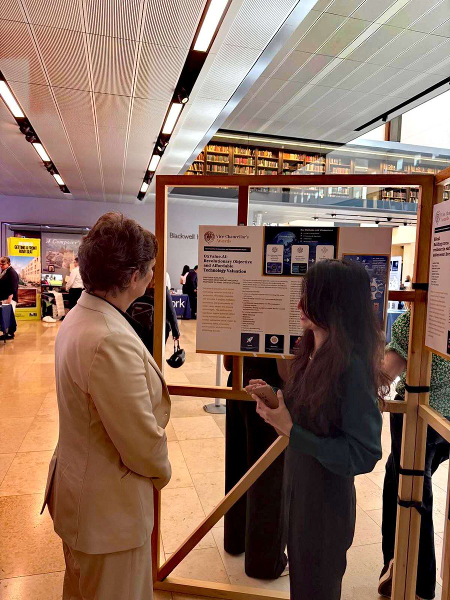OxValue.AI (@oxvaluea) on Twitter photo 👏👏 Our team had the privilege of presenting our AI-powered valuation solutions to Prof. Irene Tracey, Vice-Chancellor of the University of Oxford, at the recent VC Awards Showcase Event! #valuation#AI#universityofoxford <a href="/XiaolanF/">Xiaolan Fu</a> <a href="/LordWilliamUK/">Lord William|UK</a> <a href="/yxiong2000/">Professor Yu Xiong</a> 👏👏 Our team had the privilege of presenting our AI-powered valuation solutions to Prof. Irene Tracey, Vice-Chancellor of the University of Oxford, at the recent VC Awards Showcase Event! #valuation#AI#universityofoxford <a href="/XiaolanF/">Xiaolan Fu</a> <a href="/LordWilliamUK/">Lord William|UK</a> <a href="/yxiong2000/">Professor Yu Xiong</a>