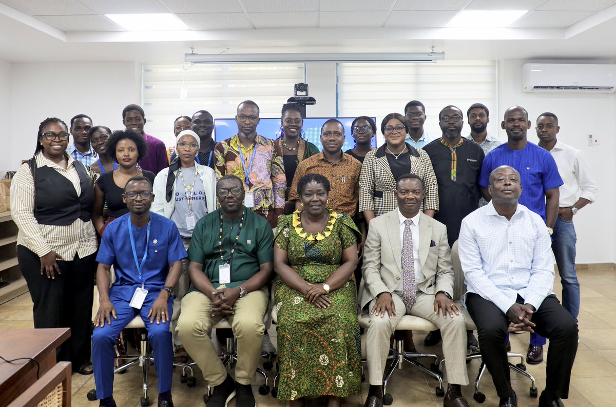 UNDPGhana's tweet photo. Great meeting with the @UnivofGh team to review progress on the University Innovation Pods (#UniPods) under the @timbuktooafrica initiative!

We're energized by the momentum and grateful for UG's strong partnership in driving youth innovation. 💡🌍

#UNIPOD 
#Timbuktoo 
#UNDP https://t.co/zb7gMAD1v4