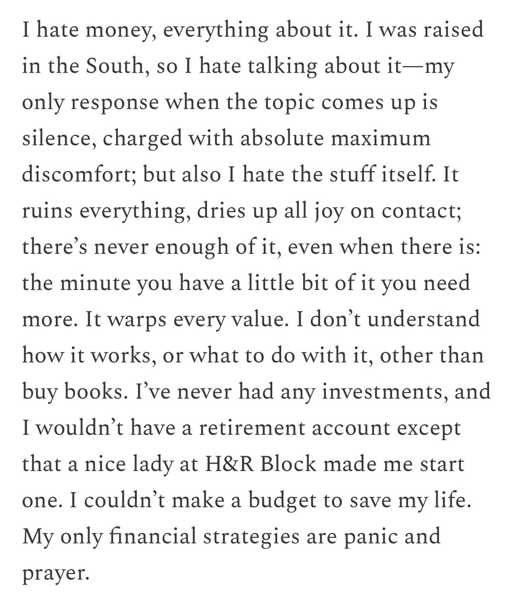 Pretty sure this paragraph ends with the truest sentence I’ve ever written. I wrote about making a living as a writer. Link in bio.