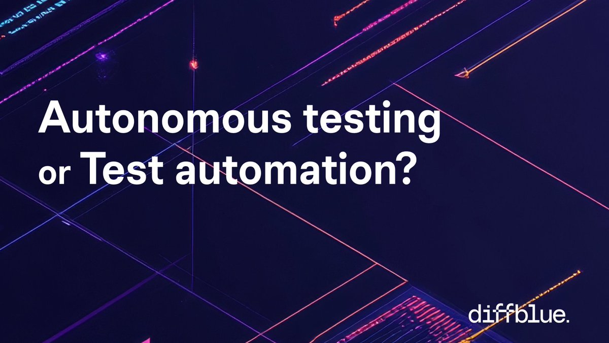 diffbluehq's tweet image. Autonomous testing and test automation are two terms that are often used interchangeably.
Level up your understanding of each and why their both essential for achieving continuous testing.
diffblue.com/resources/auto…
#AIforCode #Diffblue #AIAgent #Java #SoftwareTesting…