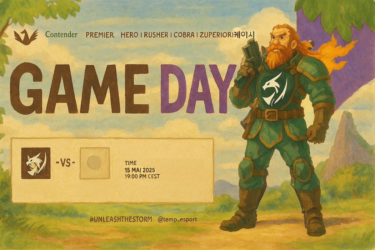 temp_eSport's tweet photo. GAMEDAY | #VALO | PREMIER 🇩🇪

Premier Week 2 kicks off tonight, and the 16rd Place is near 👀

We’re coming in hot from 33rd - no room for misses. Let’s go 💪

🕖 19:00 CEST
📺 No Cast available 😥

#TempestEsport #UNLEASHTHESTORM #GOTEMPEST https://t.co/Zai2wAgJoR