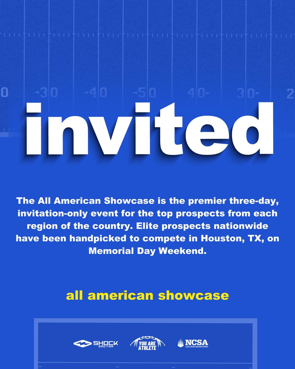 Don3rooks's tweet photo. Appreciate the invite and can’t wait to compete!! @youareathlete https://t.co/vukdWTokio