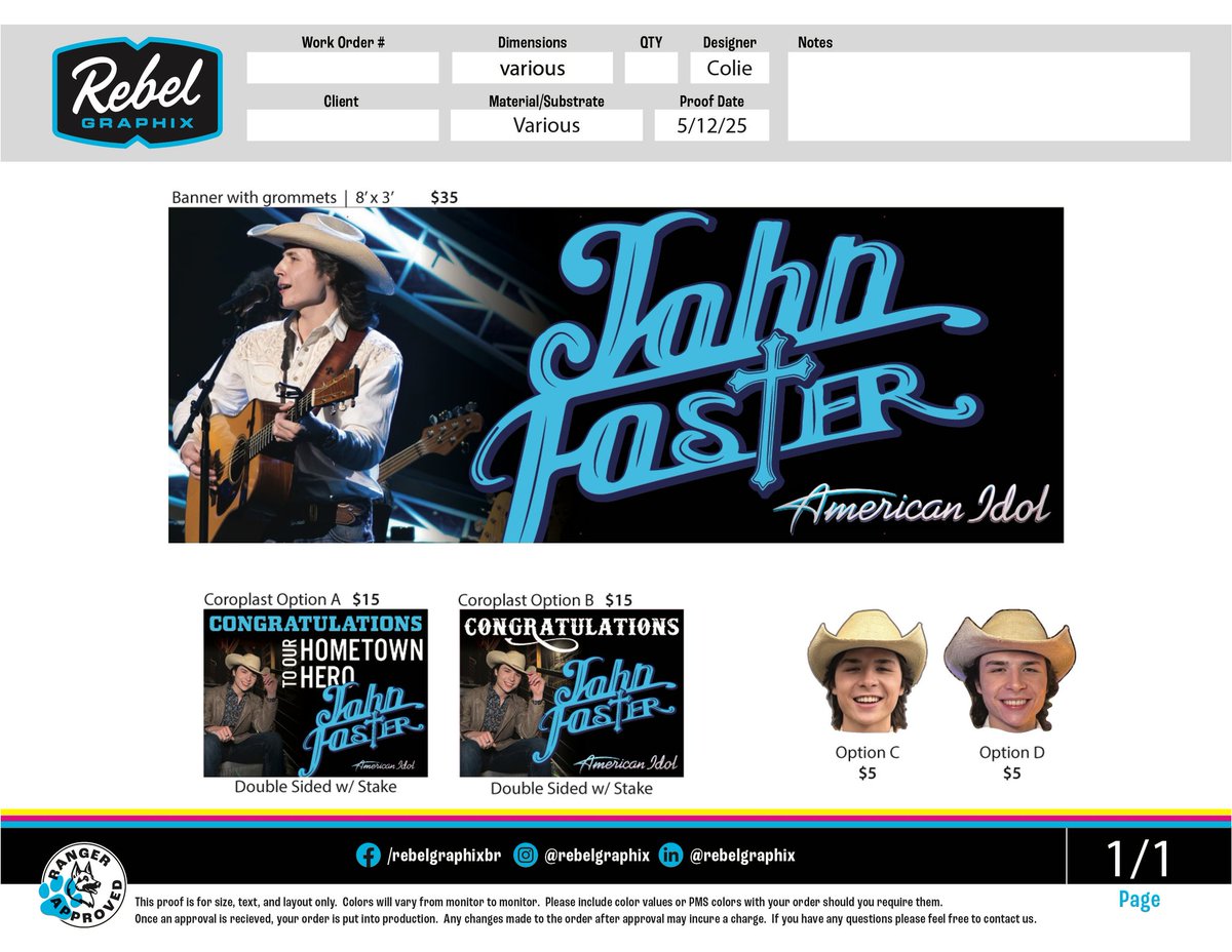 RedRoseJD's tweet image. Don't forget to order your banner/signs @_johnfmusic 

@RebelGraphix