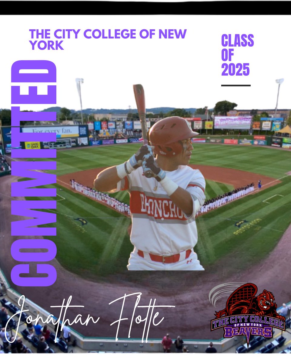Extremely excited to announce I have committed to The City College of New York to play division 3 baseball and continue my Academic career . I’d like to thank my parents, coaches, teammates and anyone who has helped me along this journey and be able to continue playing…#Beavers