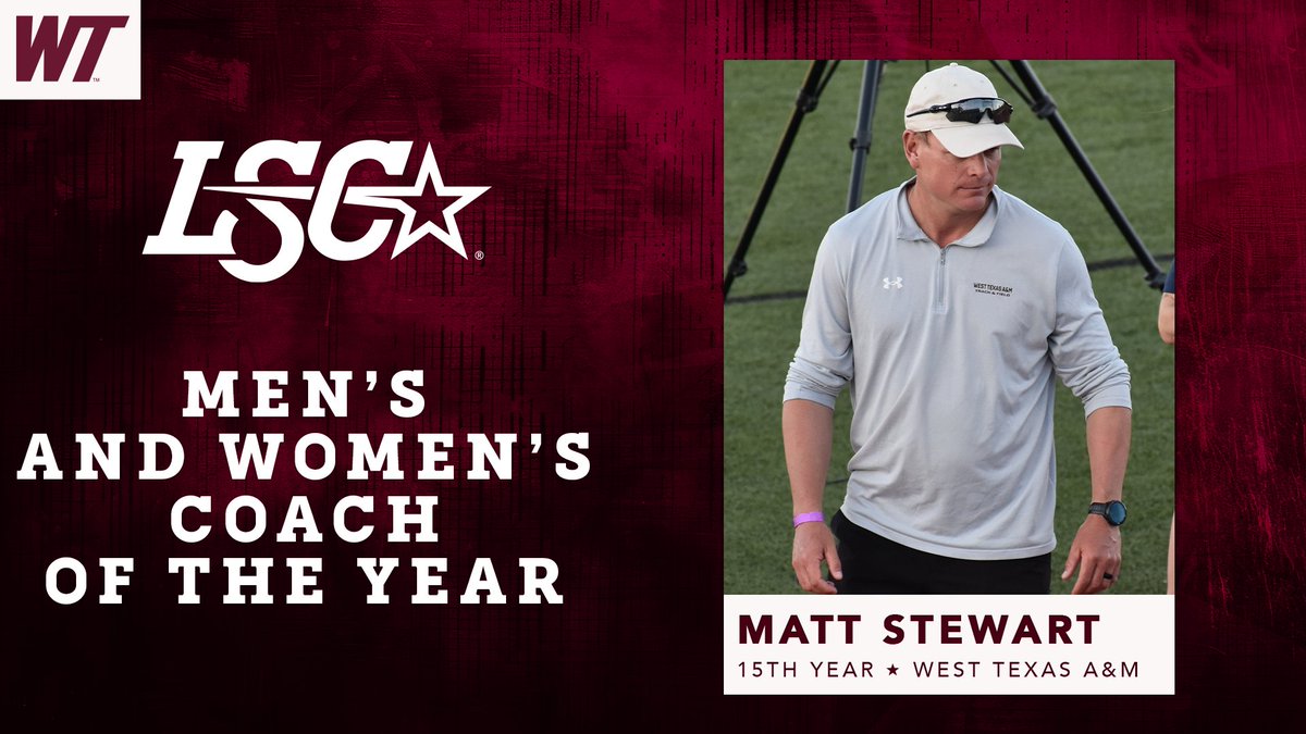 West Texas A&amp;M's Matt Stewart is the 2025 Lone Star Conference Men's 𝘈𝘕𝘋 Women's Outdoor Track and Field Coach of the Year. 👟🏅🤩

🔗 bit.ly/4kiB5UP 

#LSCotf #D2motf #D2wotf