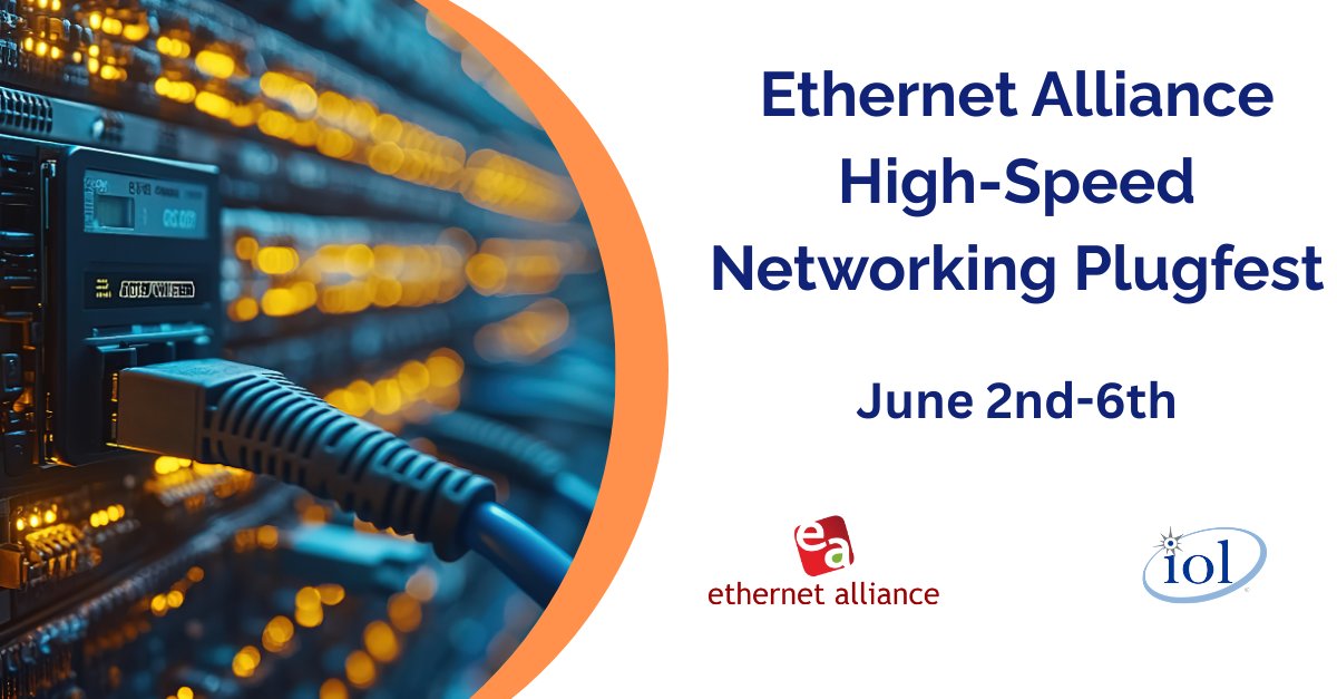 UNH_IOL (@unh_iol) on Twitter photo From June 2 to 6, the IOL will host the <a href="/EthernetAllianc/">Ethernet Alliance</a> High-Speed Networking Plugfest. This event is designed to advance interoperability of Ethernet ecosystems through 50G, 100G, and 200G per lane testing. For more details head to our website! bit.ly/ea-iol-hsn From June 2 to 6, the IOL will host the <a href="/EthernetAllianc/">Ethernet Alliance</a> High-Speed Networking Plugfest. This event is designed to advance interoperability of Ethernet ecosystems through 50G, 100G, and 200G per lane testing. For more details head to our website! bit.ly/ea-iol-hsn