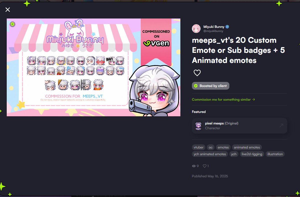 ๐ฐ๐ธ Miyuki ๐ธใฟใใ๐ธ๐ฐ (@miyukibunny) on Twitter photo huwaa thank you so much, its my first time having a boost on #VGen ! <3 <a href="/meeps_vt/">meeps๐ ๐โโฌ| Ethereal Psychic Cat |ใVFreeใ</a>
I highly appreciate it! huwaa thank you so much, its my first time having a boost on #VGen ! <3 <a href="/meeps_vt/">meeps๐ ๐โโฌ| Ethereal Psychic Cat |ใVFreeใ</a>
I highly appreciate it!