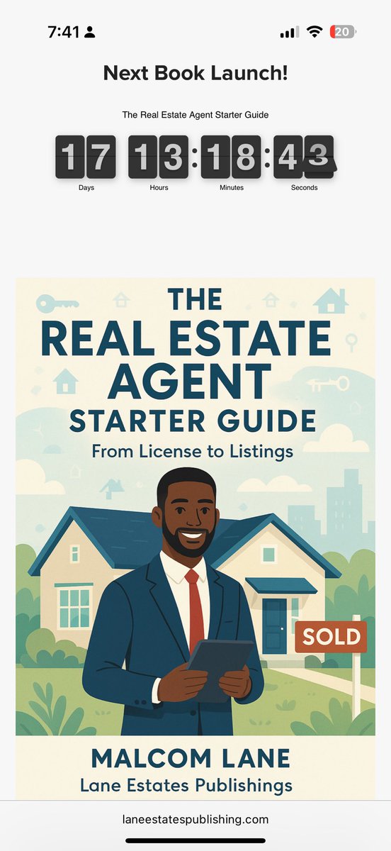 MrCarverRanches's tweet photo. Started a Publishing company, Lane Estates Publishing. Wrote a few books. First one: 
The Real Estate Agent Starter Guide: From License to Listings. 

Is Available NOW for preorder‼️

Available in all formats 
(eBook, Paperback, Hardcover &amp; Audio)

Release date: June 1, 2025 https://t.co/DI098TjgI5