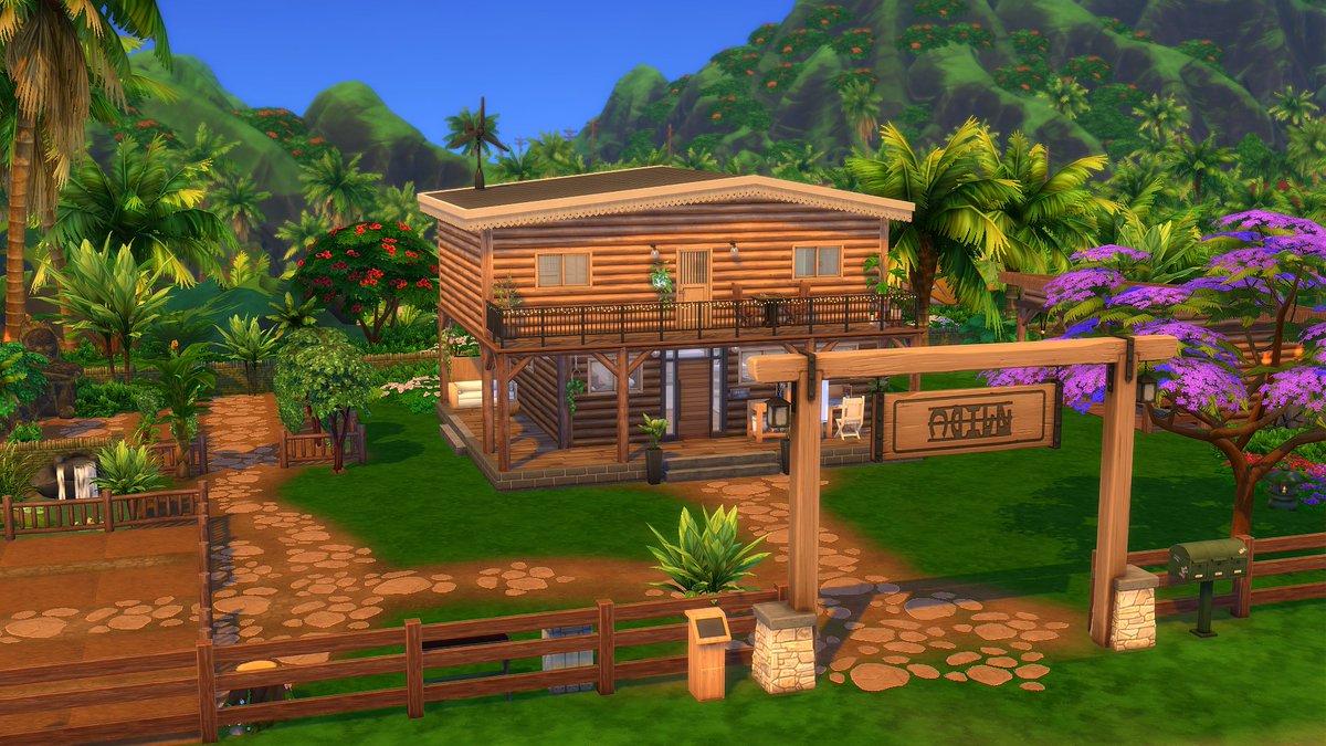 FrenchieSim's tweet image. Ferme Tropicale #ShowUsYourBuilds #Sims4 

➡️ID: FrenchieSimGirl