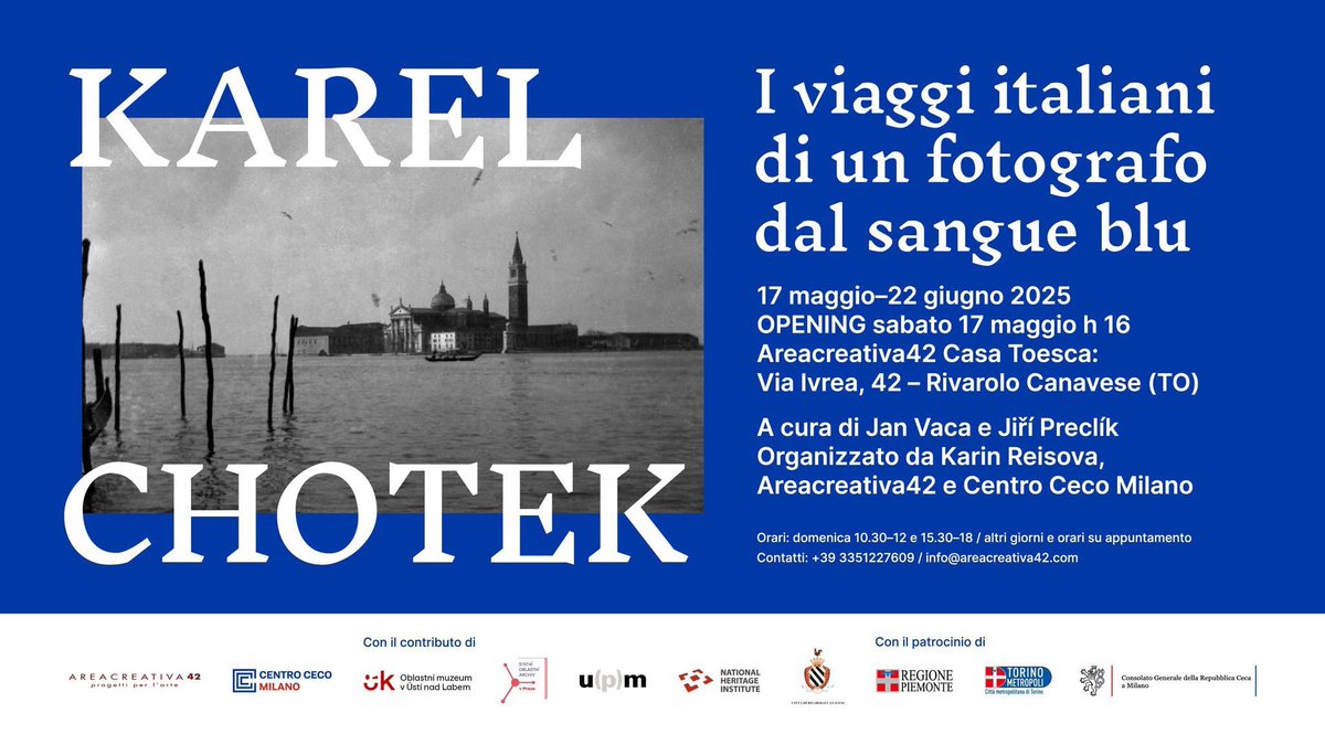 První fotky pořídil šlechtic a fotograf Karel Chotek v Itálii kolem roku 1896. Teď je (resp. jejich tištěnou verzi) vezeme po 130 letech zpět. 

Na vernisáži se bude připíjet pivem z Velkého Března, které KCH dobře znal. Ze svého zámku to měl do pivovaru jen pár minut.