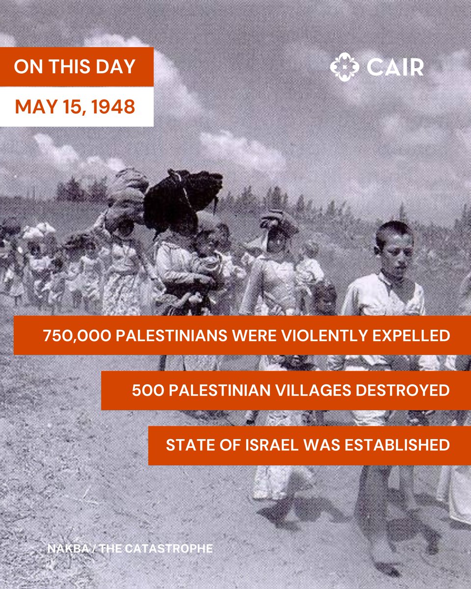 What began in 1948 with the forced displacement of over 750,000 Palestinians has never ended. The Nakba isn’t a moment in history, it’s an ongoing reality of occupation, apartheid, and exile.

We don’t just remember the Nakba.
We oppose its continuation.
We demand justice.